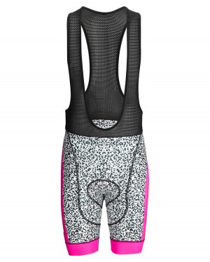 Pit Viper Son of Beach Cycling Bib Byxor Vita Svarta Rosa | ARH-710463