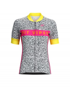 Pit Viper Son of Beach Cycling Jersey Vita Svarta Röda | CMJ-631278