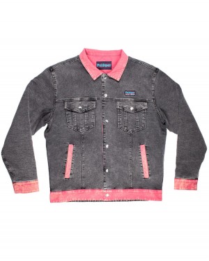 Pit Viper Sport Denim Sport Jacka Grå Rosa | LWC-680971