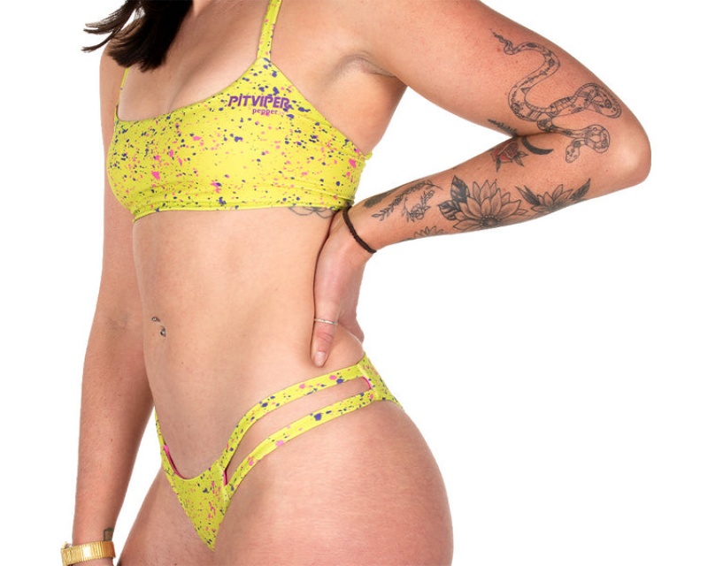 Pit Viper 1993 Splatter Bikiniunderdel Gula | RVO-276381