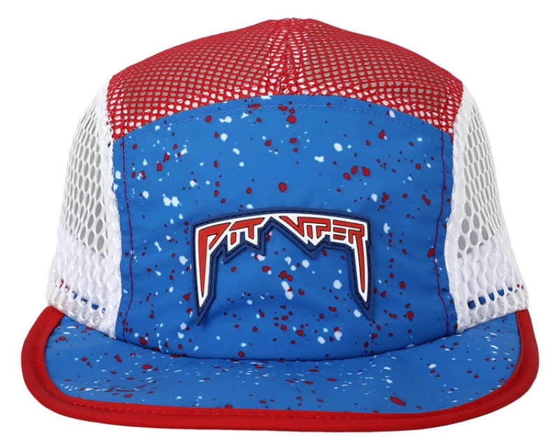 Pit Viper Blue Ribbon Super Mesh Hatt Blå Röda Vita | KMG-431652