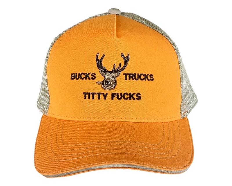 Pit Viper Bucks Trucks Titty Fucks Hatt Orange | ZDF-589071