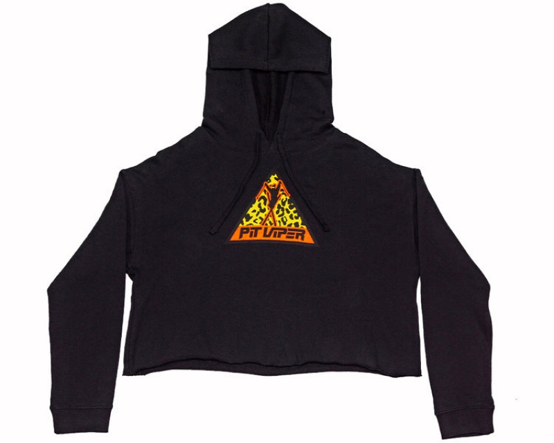 Pit Viper Carnivore Crop Hoodie Svarta | JKI-359768