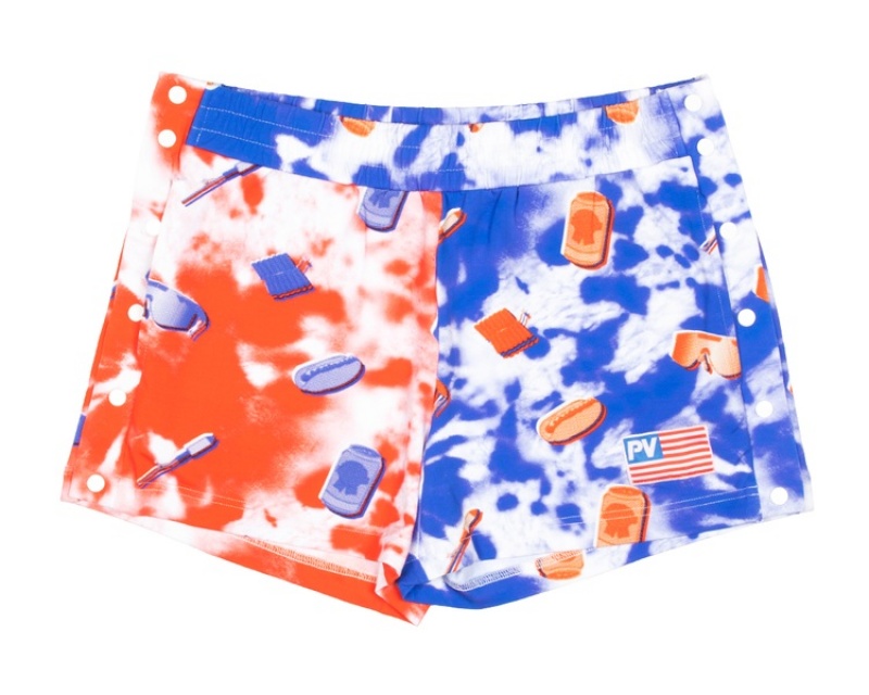 Pit Viper Firecracker Tear-Off Package Shorts Blå Orange Vita | WCL-813759