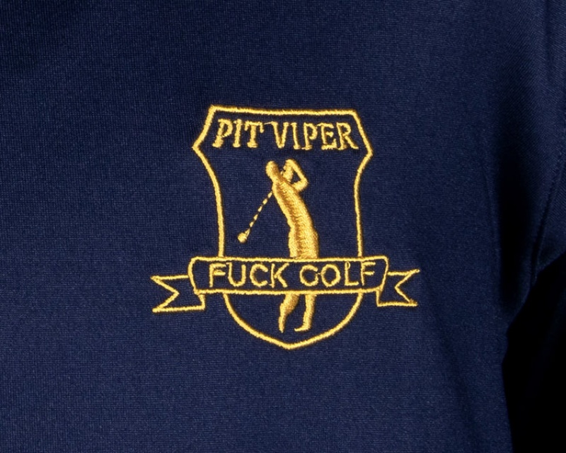 Pit Viper Fuck Golf Tech Piketröja Blå | KTZ-091476