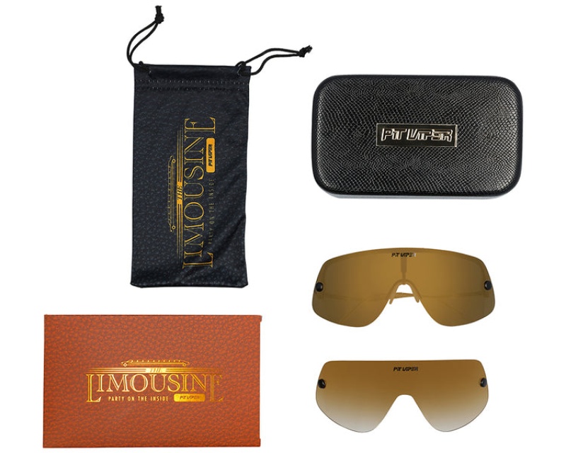 Pit Viper Gold Standard Polarized The Limousine Guld | LZK-067219