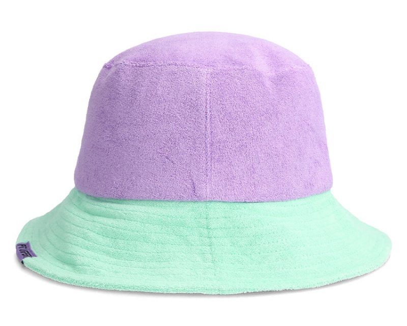 Pit Viper Naples Beach Bucket Hatt Lila Gröna | YIK-291538