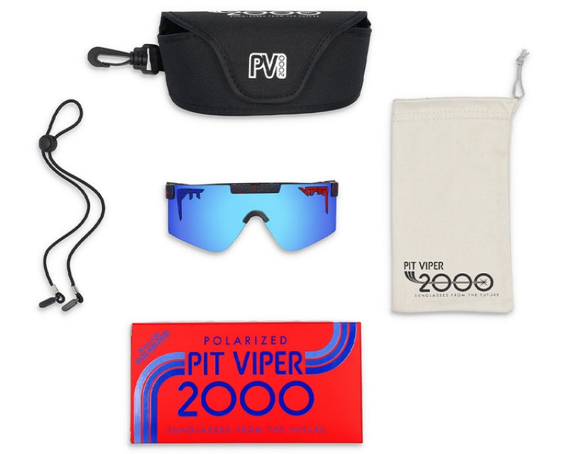 Pit Viper Peacekeeper Polarized The 2000s Svarta Röda | VQZ-865942