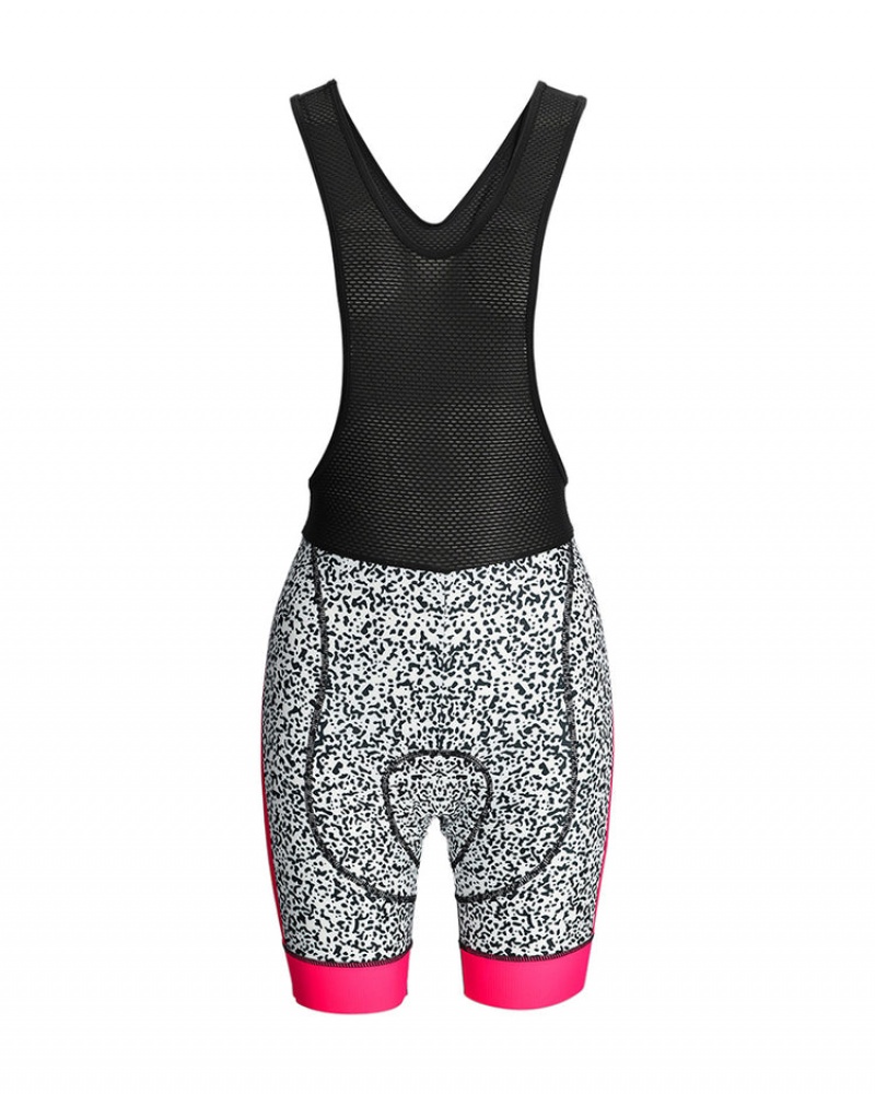 Pit Viper Son of Beach Cycling Bib Byxor Svarta Vita Rosa | AXZ-371260