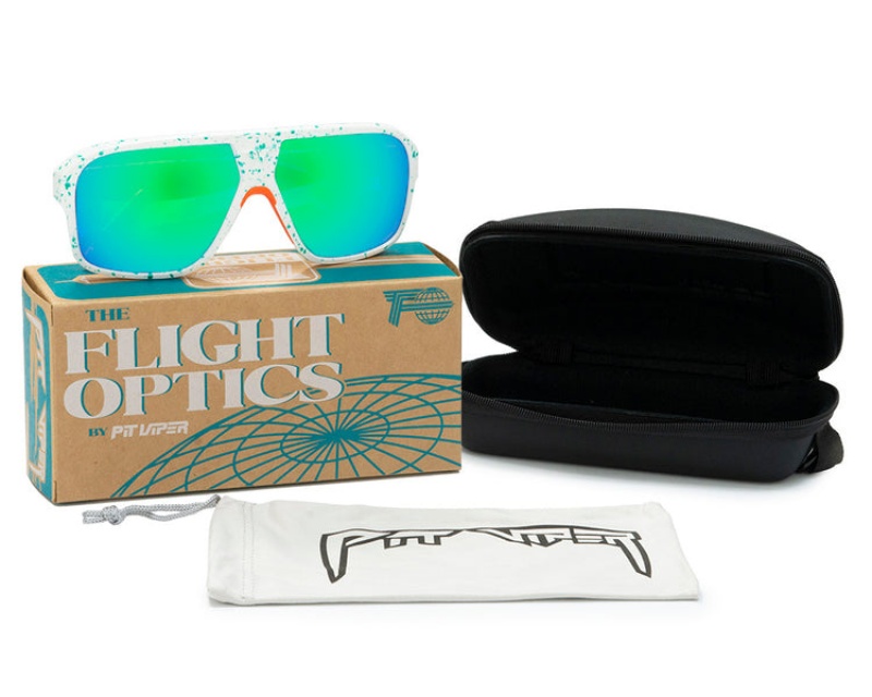 Pit Viper South Beach Flight Optics Vita Gröna | SHD-974513