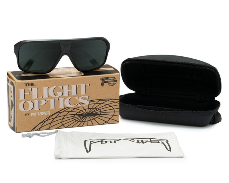 Pit Viper Standard Polarized Flight Optics Svarta | OJI-793856