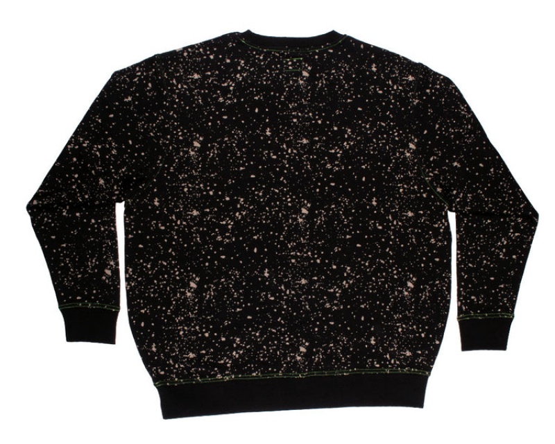 Pit Viper Underground Key Player Crewneck Sweatshirt Svarta Gröna | ELO-853916