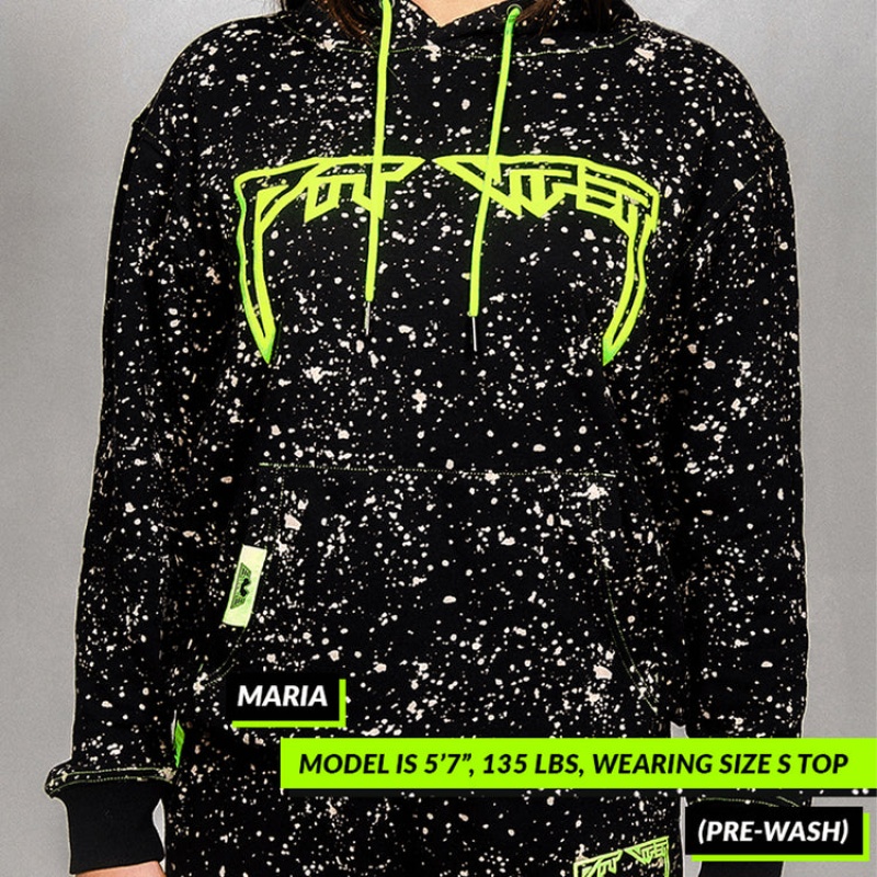 Pit Viper Underground Key Player Hoodie Svarta Gröna | OSP-472316